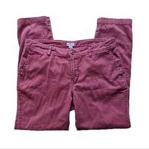 Woolrich Maroon Canvas Pants